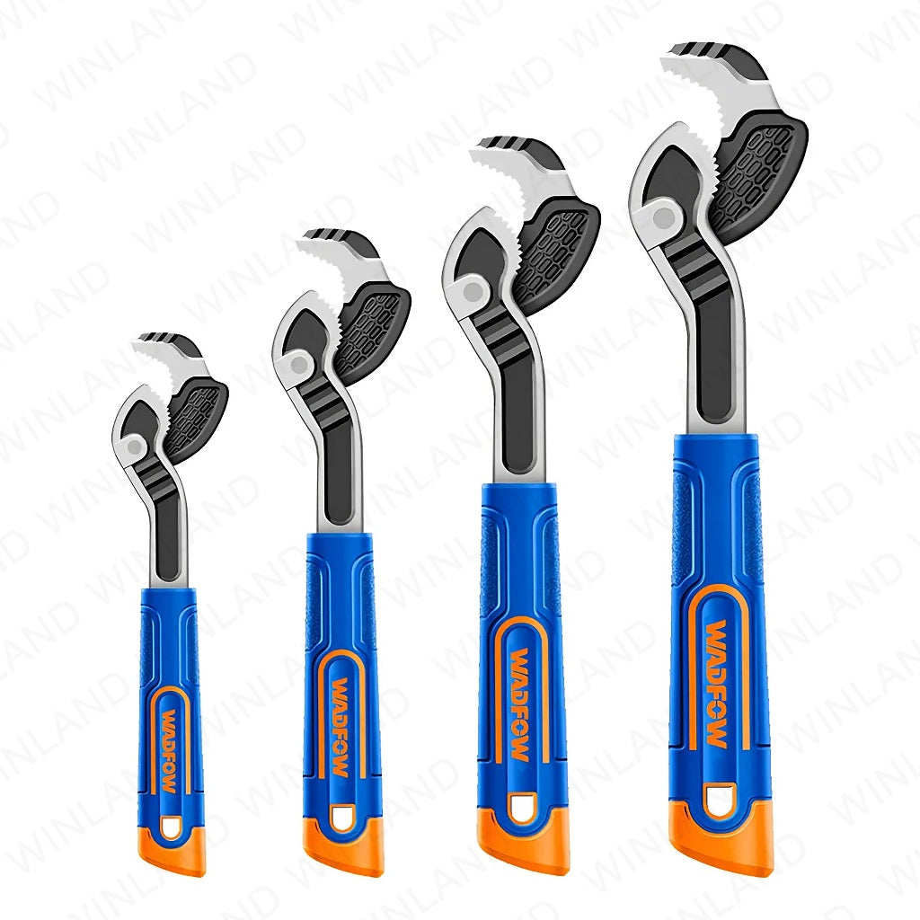 Wadfow Set of 4 pieces Self Adjusting Steel Pipe Wrench WPW1K04 WAD-HT