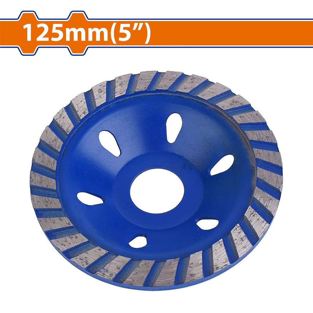 Wadfow 125mm(5inches) Wet Grinding Diamond Cup Wheels Disc (SOLD PER PIECE) WXK1500