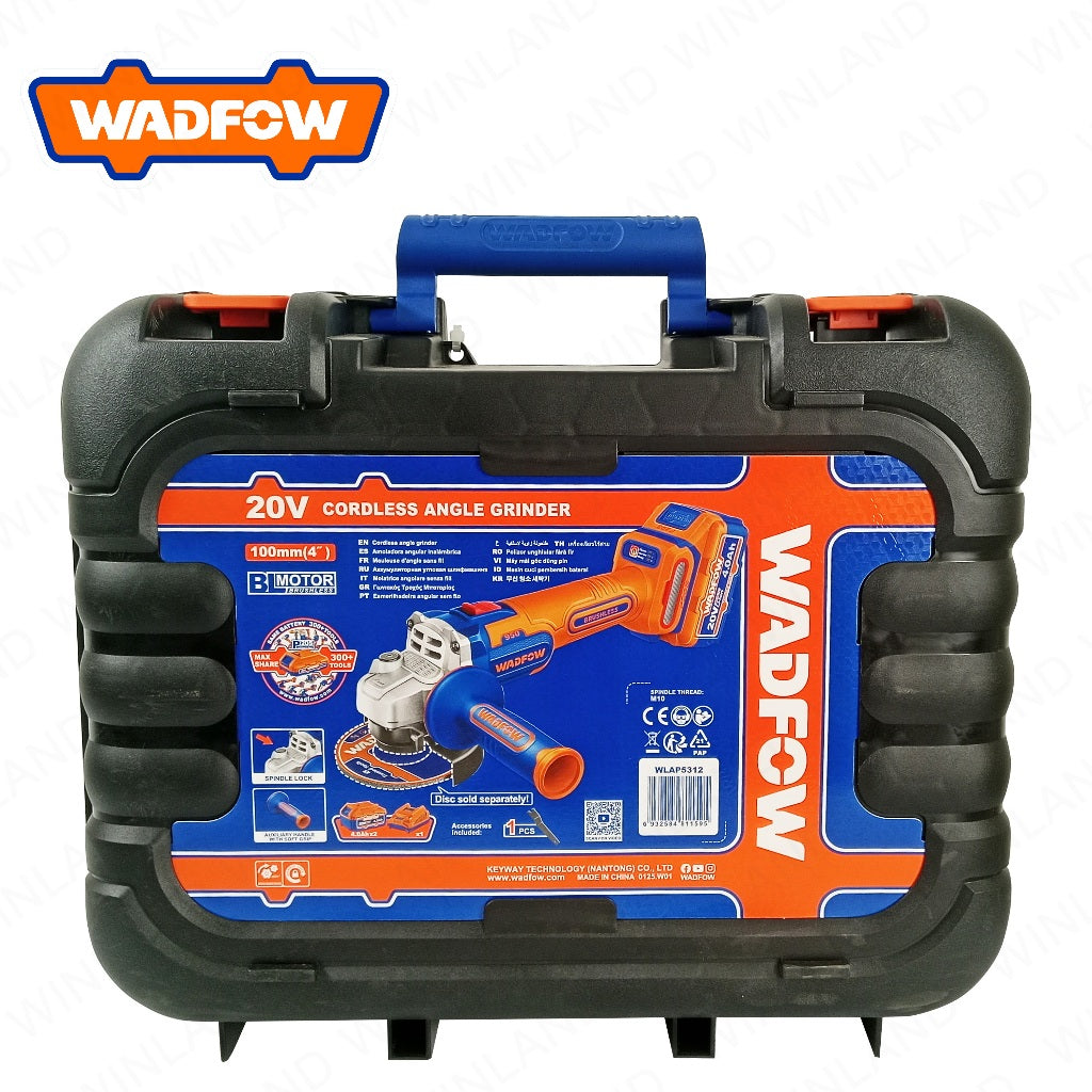 Wadfow by Winland P20S/20V Lithium-Ion Cordless Angle Grinder 950W WLAP5312 WAD-CT