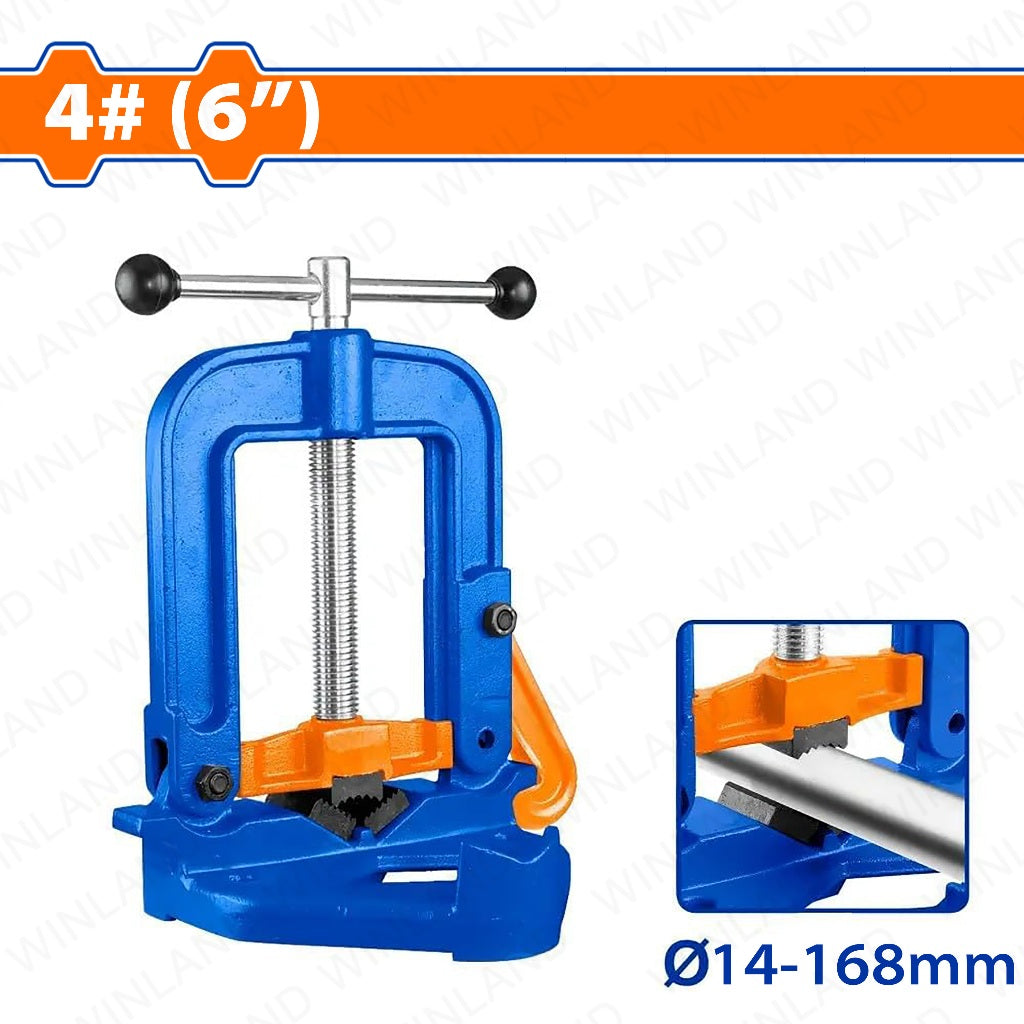 Wadfow by Winland Heavy Duty Pipe Vise Bench Yoke for Fixing Pipe Clamp, 2in/3in/4in/6in WAD-HT