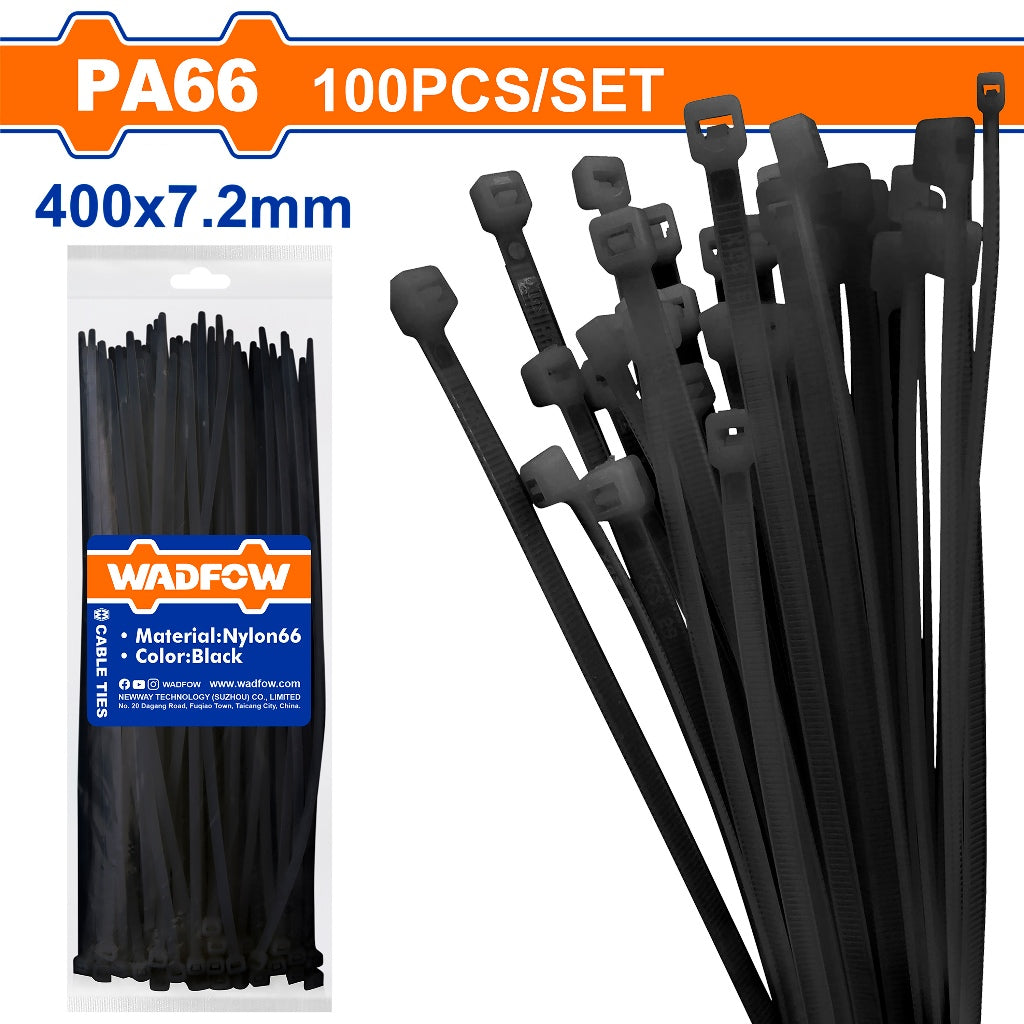 Wadfow 800PCS/Set Multipurpose Nylon Cable Ties Self Locking Zip Ties Cable WTE1234