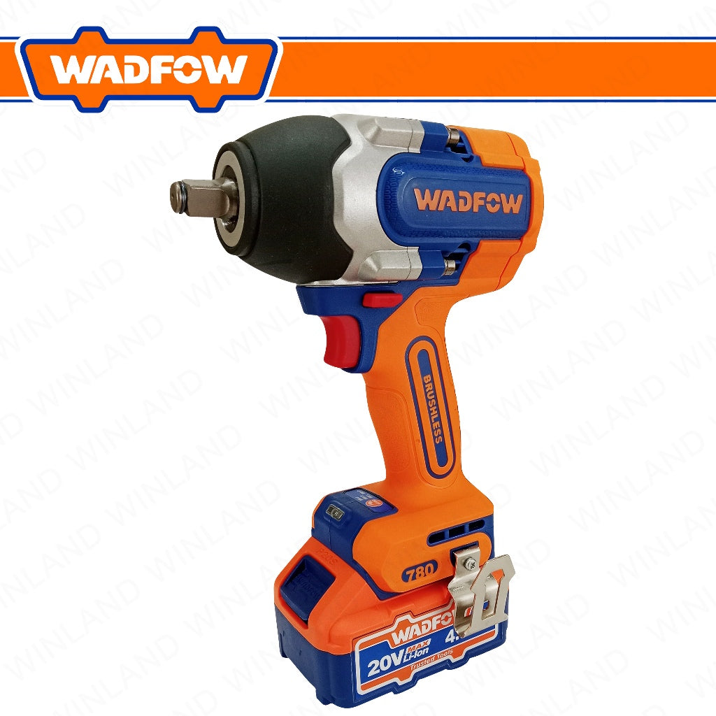 Wadfow by Winland P20S/20V Brushless Motor Lithium-Ion Cordless Impact Wrench 780NM WCD1B78 WAD-CT