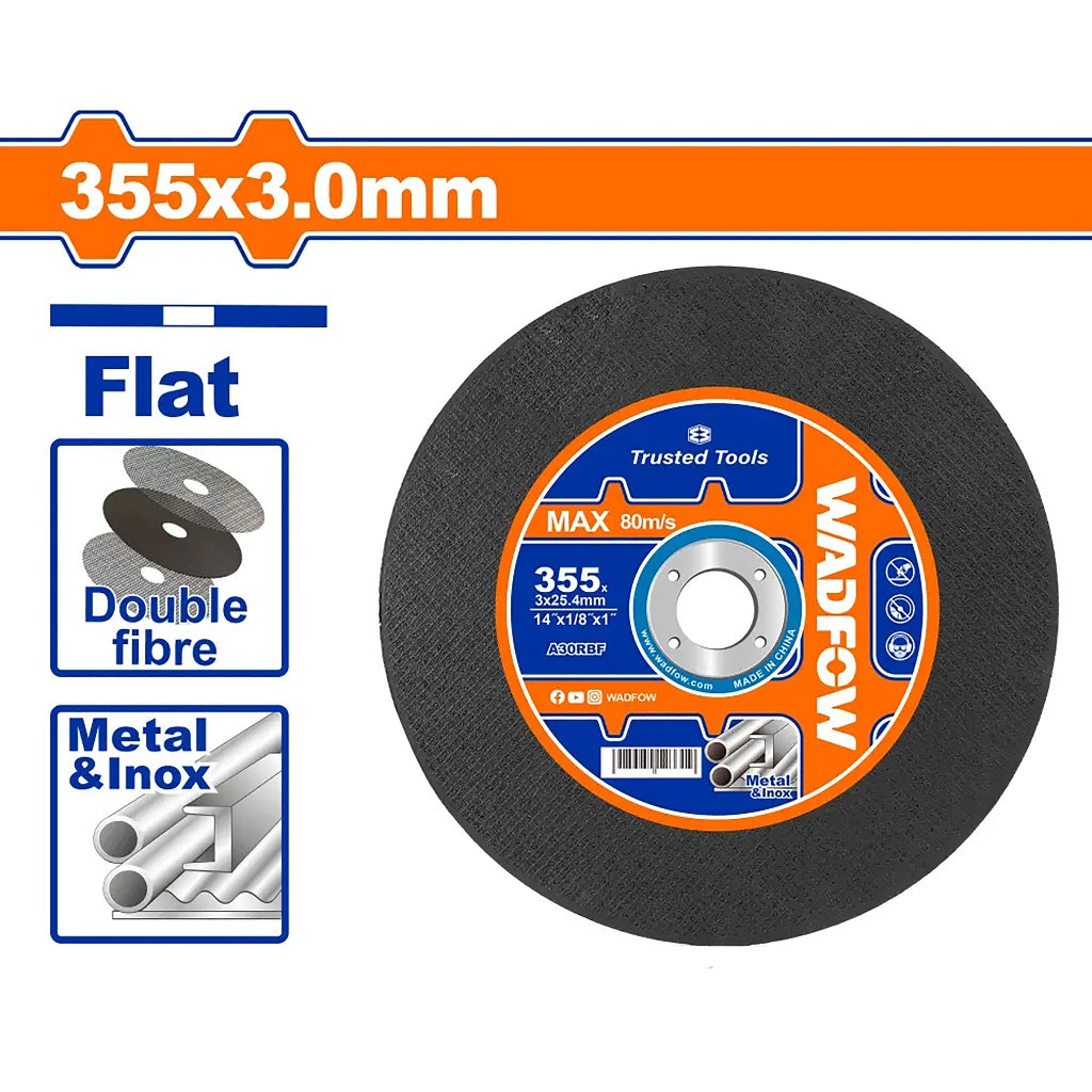 Wadfow 14in 355mm Abrasive Metal Cutting Disc Cut Off Wheel for Cut Off Machine WAC9314
