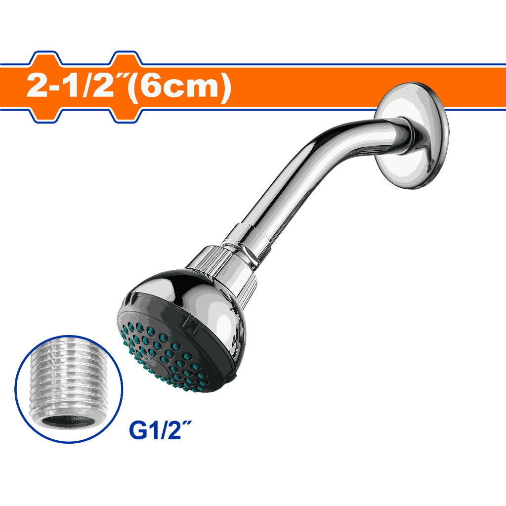 Wadfow WSHS1501 2.5" Chrome-Plated Round Shower Head with 150mm Arm (WHT)