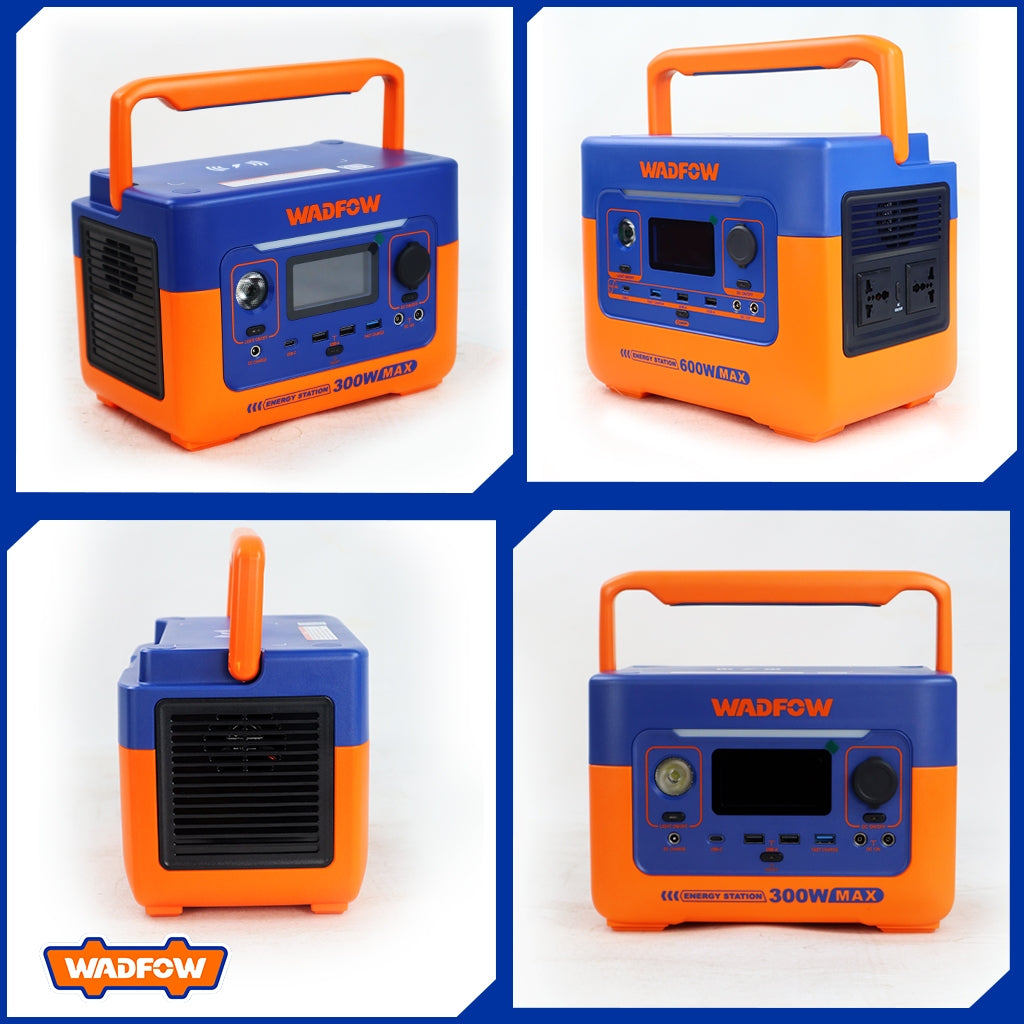 Wadfow Portable Power Station with Smart LCD Screen (WHT)