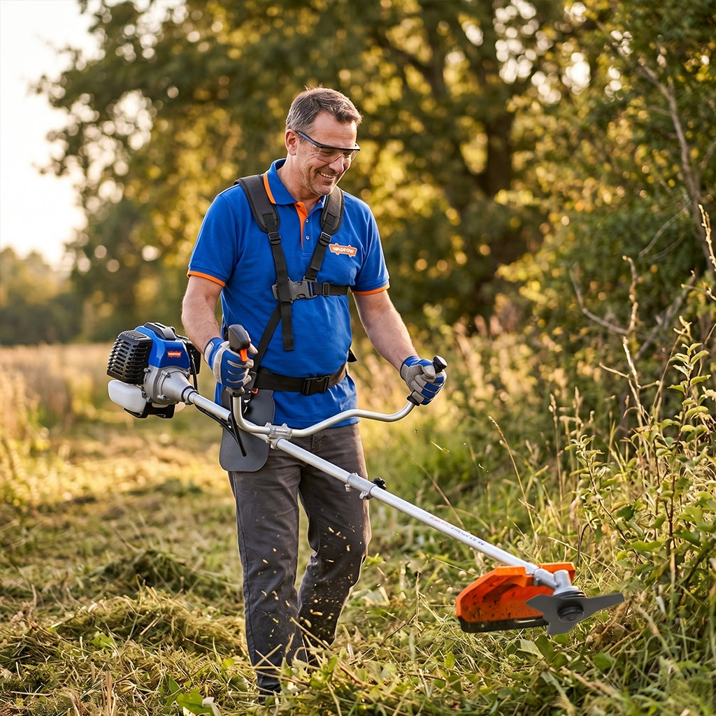Wadfow Gasoline Grass Trimmer and Brush Cutter Lawn Mower (WPT)