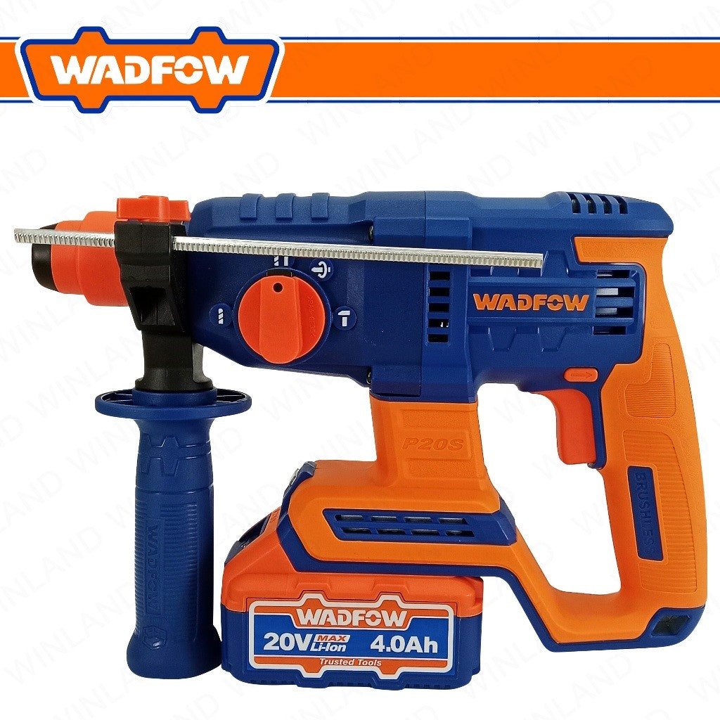 Wadfow P20S/20V Brushless Motor Lithium-Ion Cordless Rotary Hammer 2.0J WLM15225 (WCT)