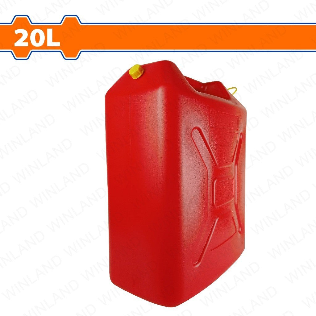 Wadfow 20 Liters Plastic Jerry Can with Gas Can Spout 33 x 20 x 44cm WQY2320 (WHT)