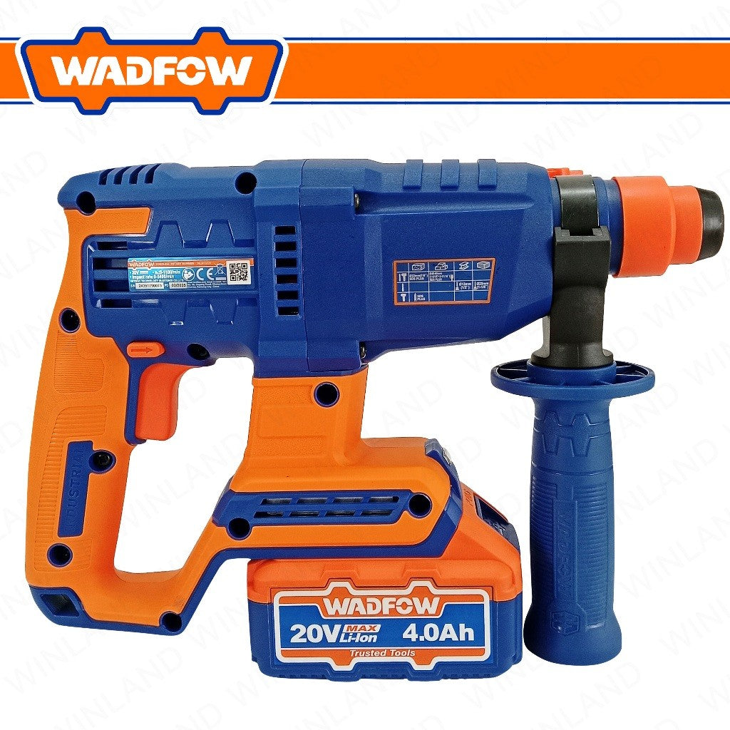Wadfow P20S/20V Brushless Motor Lithium-Ion Cordless Rotary Hammer 2.0J WLM15225 (WCT)