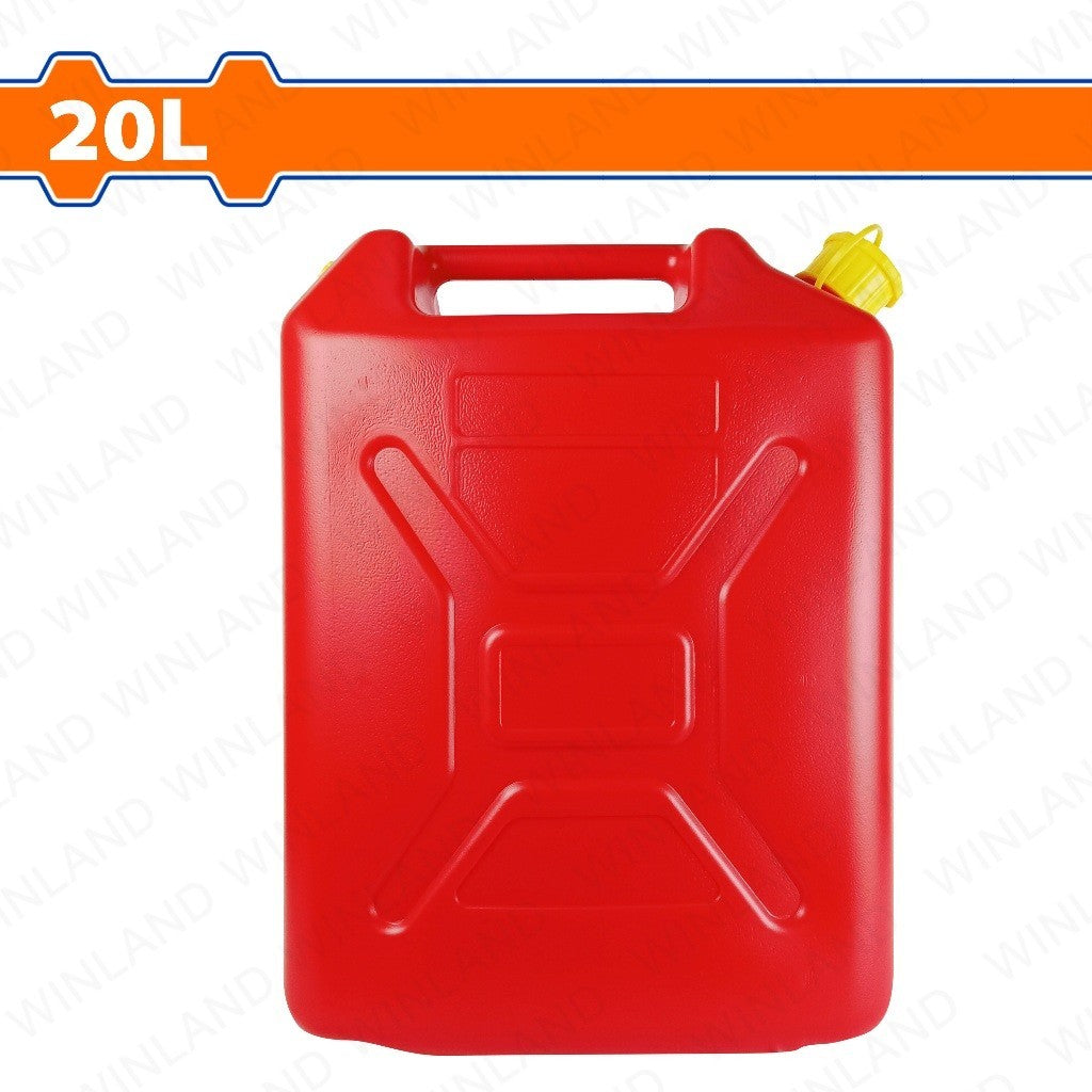 Wadfow 20 Liters Plastic Jerry Can with Gas Can Spout 33 x 20 x 44cm WQY2320 (WHT)