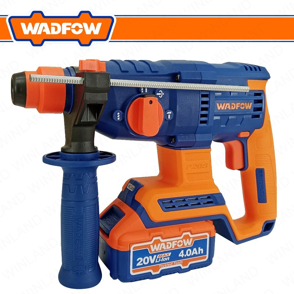 Wadfow P20S/20V Brushless Motor Lithium-Ion Cordless Rotary Hammer 2.0J WLM15225 (WCT)