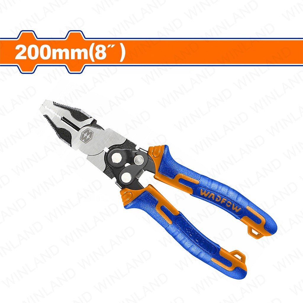 Wadfow 8-inches(200mm) Compound Action Combination Pliers WPL1768 (WHT)