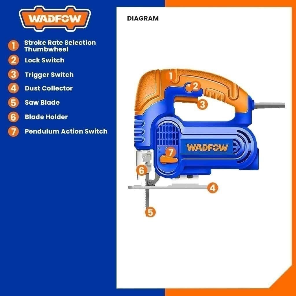 WJS15571 Electric Jigsaw 570W Wood Cutter Machine 4 Step Pendulum Function
