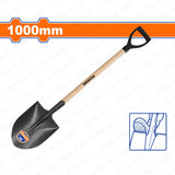 WSE13 Shovel with wooden handle Round & Square (1000mm)