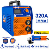 Wadfow 320A / 350A MMA Welding Machine Inverter Portable IGBT with Free Angle Grinder