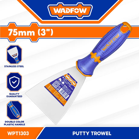 Putty Trowel Stainless With Double Color Handle 125mm(1")-150Mm(6") WAD-HT