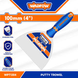 Putty Trowel Stainless With Double Color Handle 125mm(1")-150Mm(6") WAD-HT