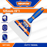 Putty Trowel Stainless With Double Color Handle 125mm(1")-150Mm(6") WAD-HT