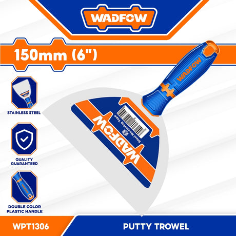 Putty Trowel Stainless With Double Color Handle 125mm(1")-150Mm(6") WAD-HT