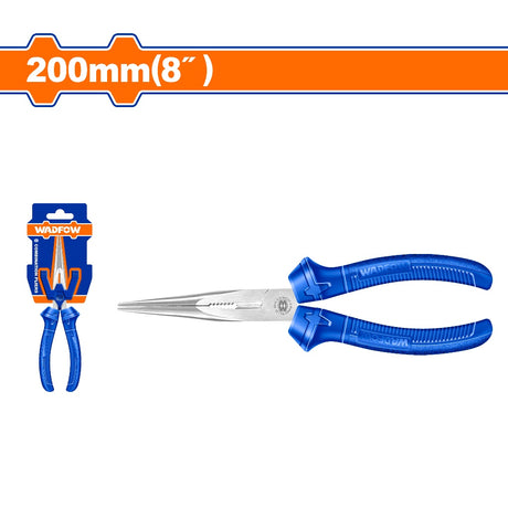 Wadfow 6" | 8" Polish and Anti-Rust Plier Oil Long Nose Pliers Plastic Handle ING-HT