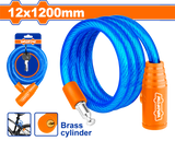 Wadfow 12mm x 800mm | 12mm x 1200mm | 15mm x 1200mm Bicycle Lock / Safety Lock with 2 pcs iron keys