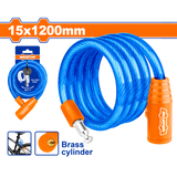 Wadfow 12mm x 800mm | 12mm x 1200mm | 15mm x 1200mm Bicycle Lock / Safety Lock with 2 pcs iron keys