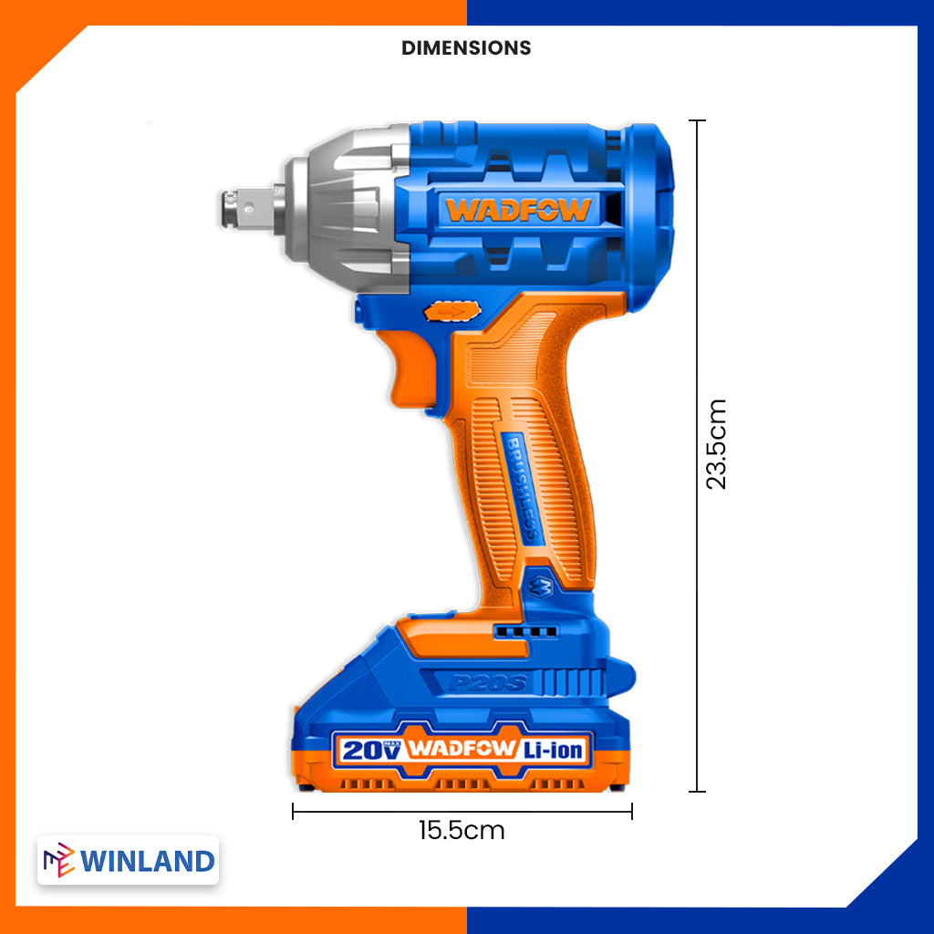 P20 Series Cordless Brushless Motor Impact Wrench WCT