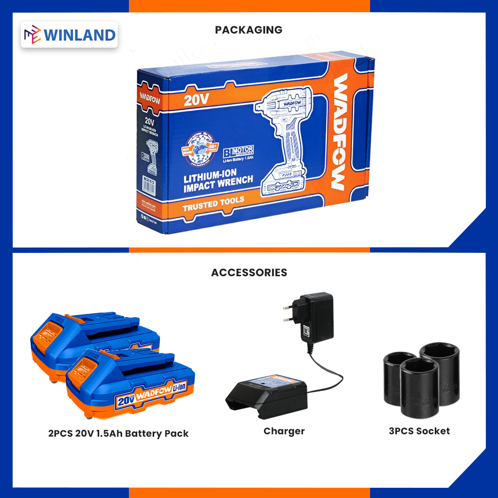 P20 Series Cordless Brushless Motor Impact Wrench WCT