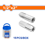 Wadfow 15pcs/120pcs Drop-in Anchor/Tox 1/4inx1in | 1/2inx2in SOLD PER BOTTLE