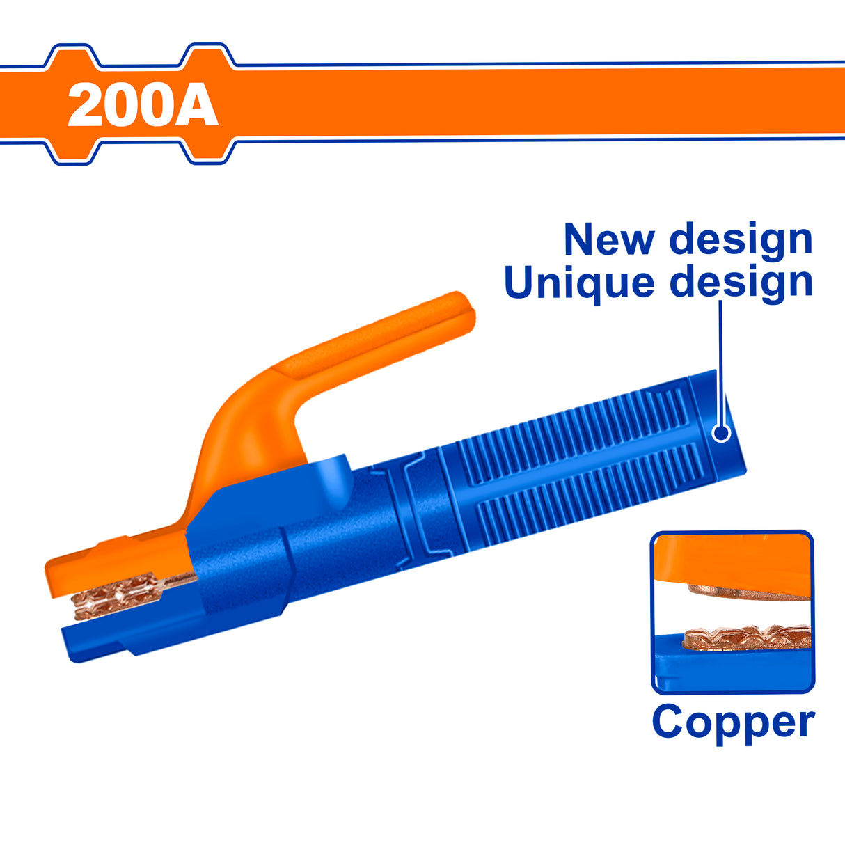 Wadfow Electrode Holder Suitable for MMA Welding Machine 200A / 300A / 600A / 800A (WHT)