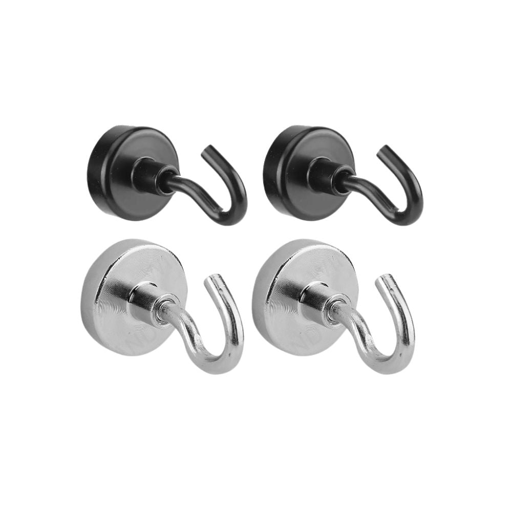 Wadfow 4PCS/Set NdFeB Magnetic Hook Set Size Diameter: 20mm-32mm WZE2K11 | WZE2K13 (WHT)