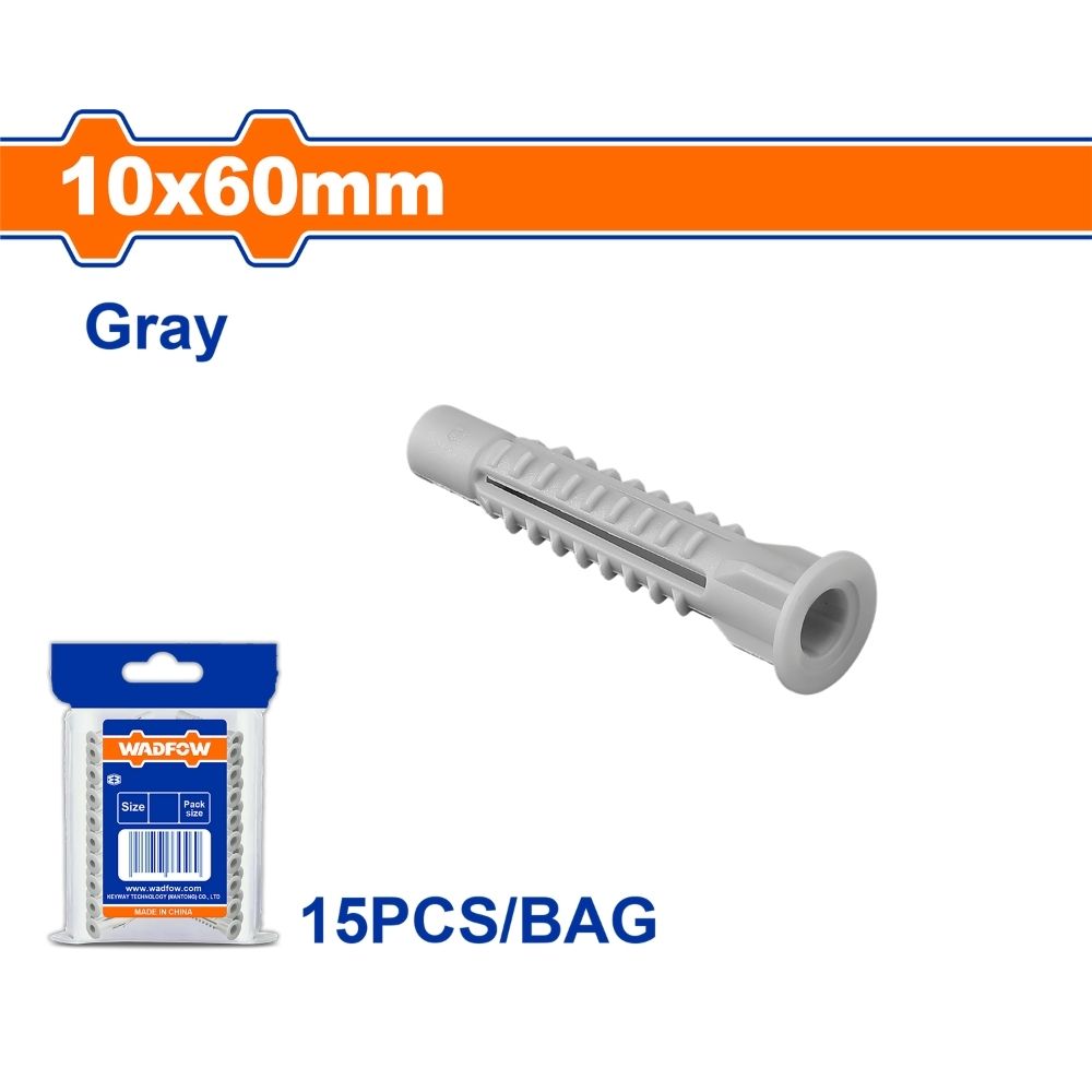 Wadfow Universal Plastic Anchor Tox PE ﻿Material Gray (WHT)