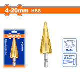 Wadfow Step Drill Cone Bits High Speed Steel 4-12mm / 4-20mm / 4-32mm / 6-35mm (WHT)