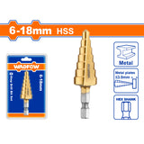Wadfow Step Drill Cone Bits High Speed Steel 4-12mm / 4-20mm / 4-32mm / 6-35mm (WHT)