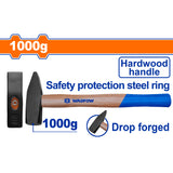 Wadfow Drop-Forged Carbon Steel Hammerhead Machinist Hammer With Hardwood Handle (WHT)