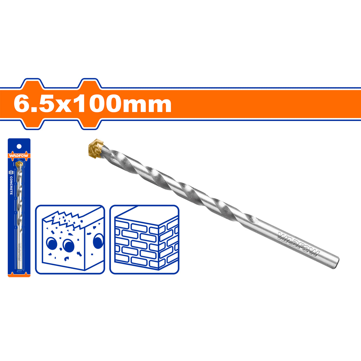 Wadfow Industrial Masonry Drill Bit For Rotary Hammer 1 Piece WAD-HT
