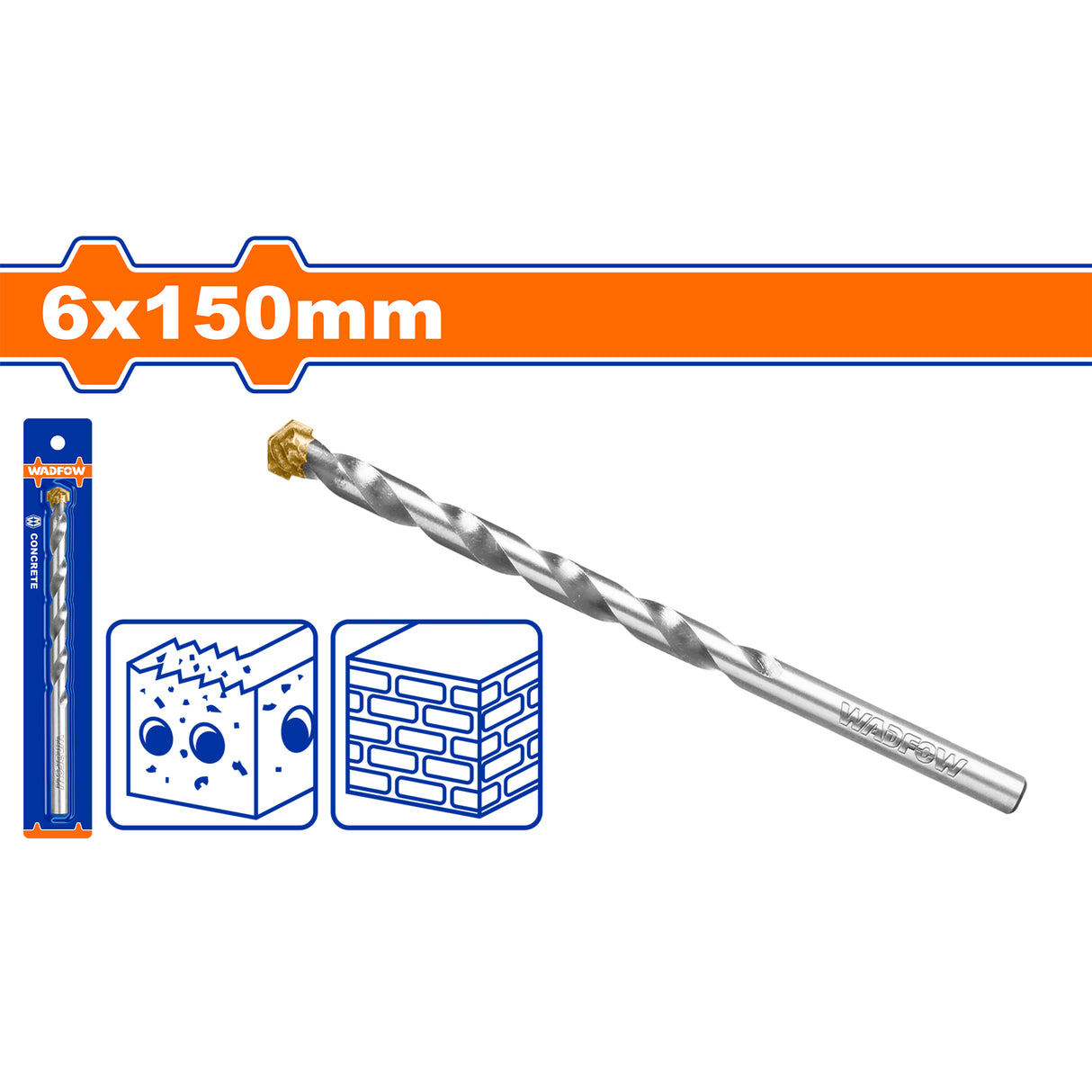 Wadfow Industrial Masonry Drill Bit For Rotary Hammer 1 Piece WAD-HT