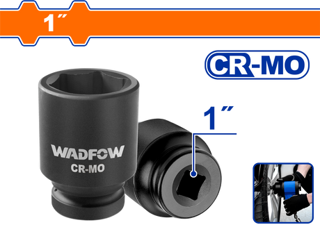1-inches Cold Extrusion Drive Deep Impact Socket Set Cr-Mo 19mm-65mm