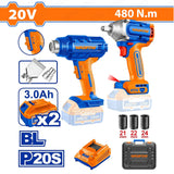 P20S/20V 2PCS Combo Kit w/ Lithium-Ion Cordless Impact Wrench & Heat Gun WOS241091