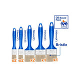 Set of 8pcs Bristle oil Based Paint Brush Set with Plastic Handle WPB1981
