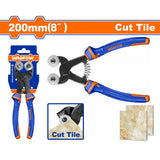 Wadfow 8inches (200mm) Manual Glass Cutting Pliers Black finish and Polish Tile Cutter (WHT)