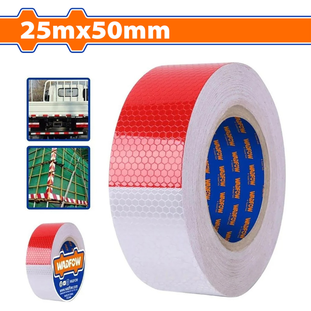 Wadfow WPN5H50 25m x 50mm Pet Reflective Tape High Weather Resistance