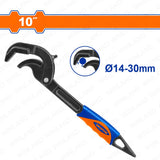 Wadfow 10inches-14inches Pipe/Piping Wrench Full body drop-forged w/Comfortable handle WPW7110 (WHT)