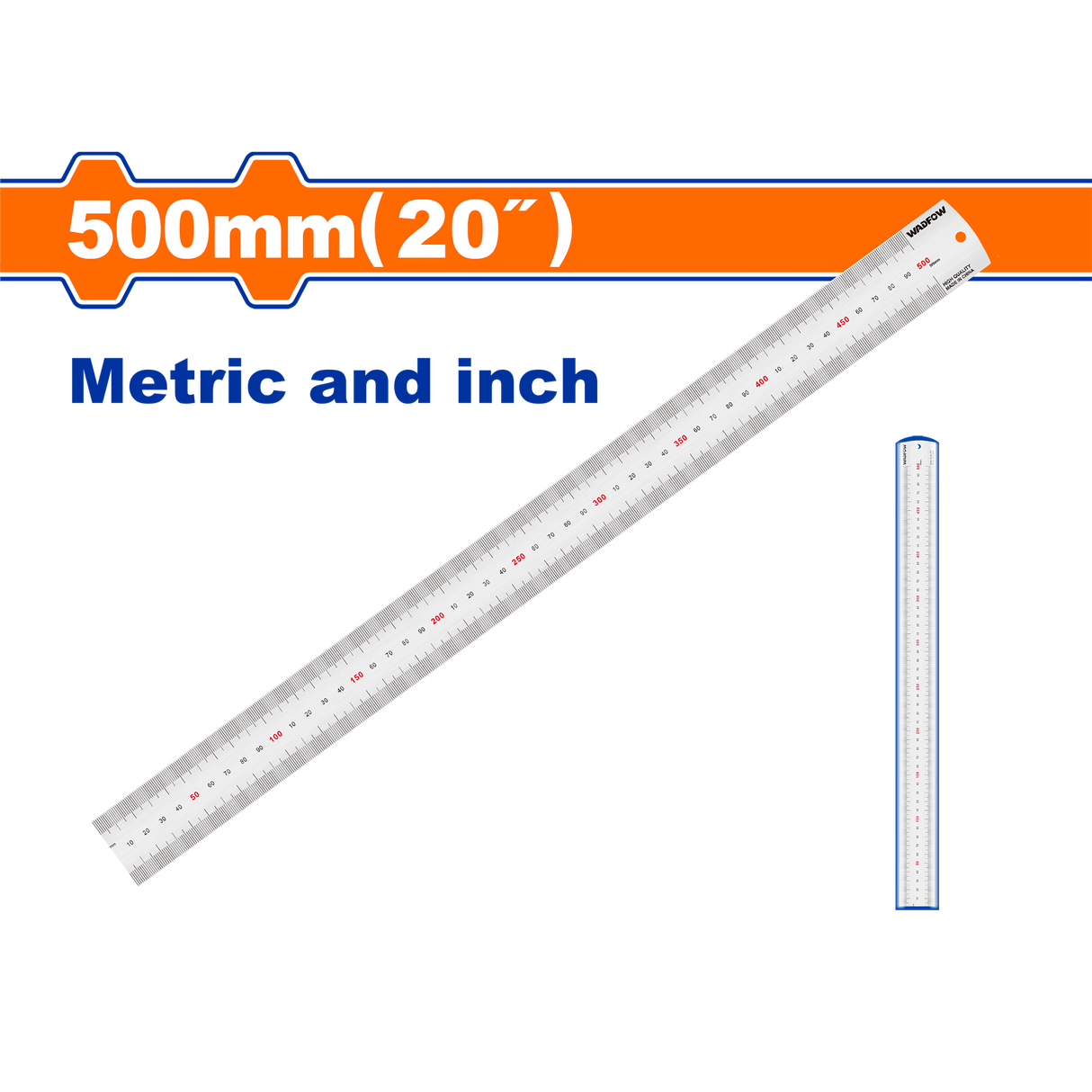 Stainless Steel Metal Ruler With Metric And Inch