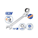 8mm-19mm Flexible Ratchet Spanner 180°