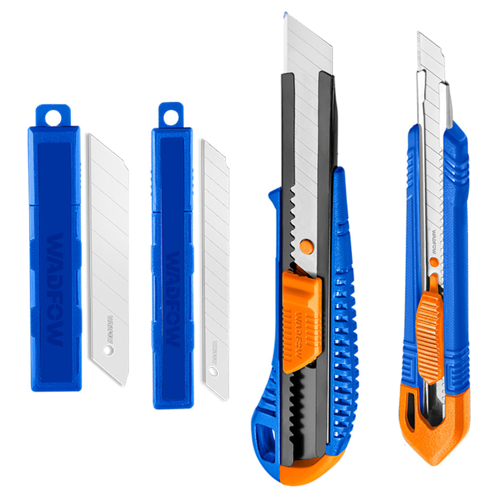 Set of 4 PCS Snap-Off Blade Knife Set (10Pcs/Set 9x80mm | 10Pcs/Set 18x100mm blade) WSK2204