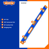 Spirit Level Bar with V-Shape Slot for Measuring Objects 200cm WSL1G200