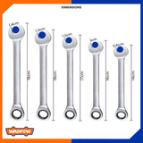 Set of 5PCS Ratchet Spanner Set WSP4205