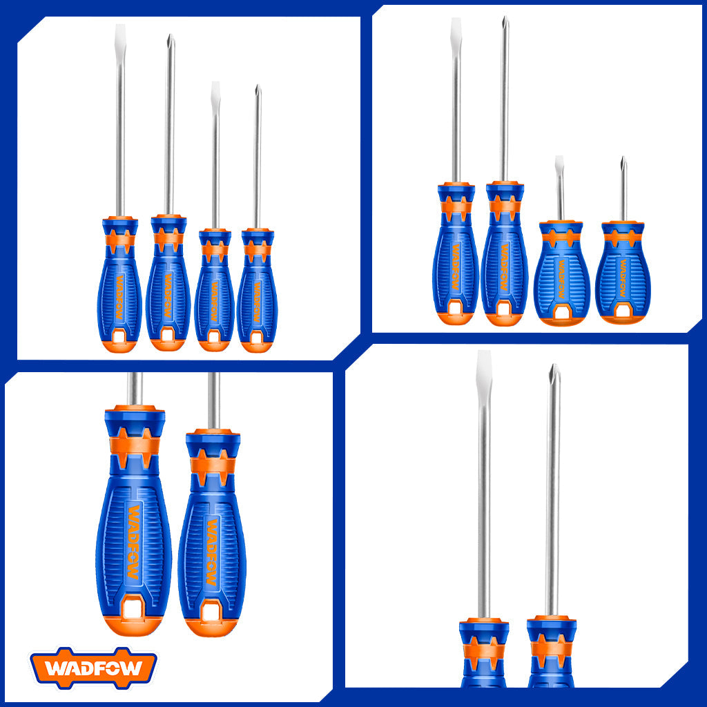 Screwdriver Set Cr-V Round Shank 8 Pieces WSS1408