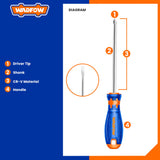 Screwdriver Set Cr-V Round Shank 8 Pieces WSS1408